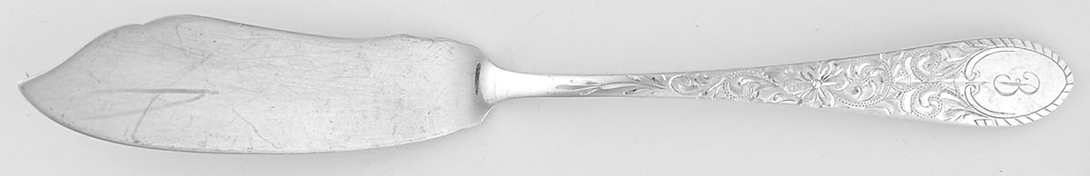Colonial Engraved (Sterling) Flat Handle Master Butter Knife by Gorham Silver-1