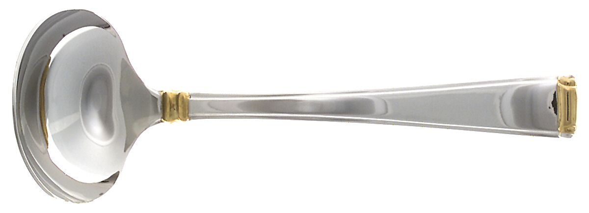 Column Gold (Stainless, Gold Accent) Solid Gravy Ladle by Gorham Silver-1