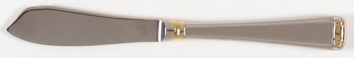 Column Gold (Stainless, Gold Accent) Hollow Handle Master Butter Knife by Gorham Silver-1