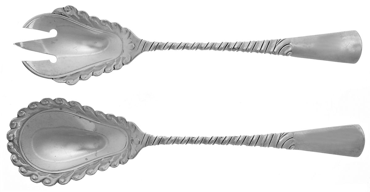 Colonial (Sterling, 1885) Solid 2-Piece Vegetable Serving Set by Gorham Silver-1