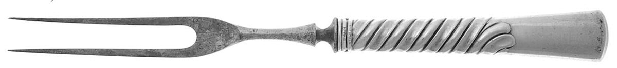 Colonial (Sterling, 1885) Small Steak Carving Fork with Stainless Prongs by Gorham Silver-1