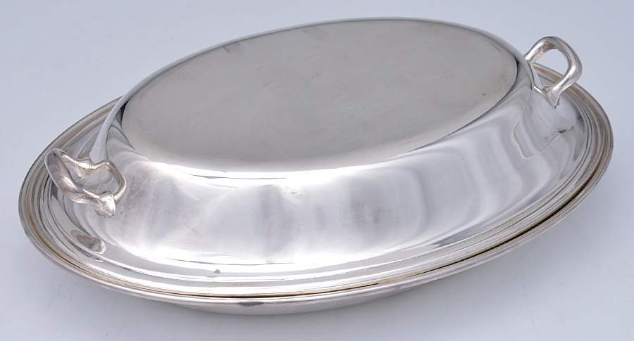 Colonial (Silverplate, Hollowware) Plated Divided Double Vegetable Bowl by Gorham Silver-1