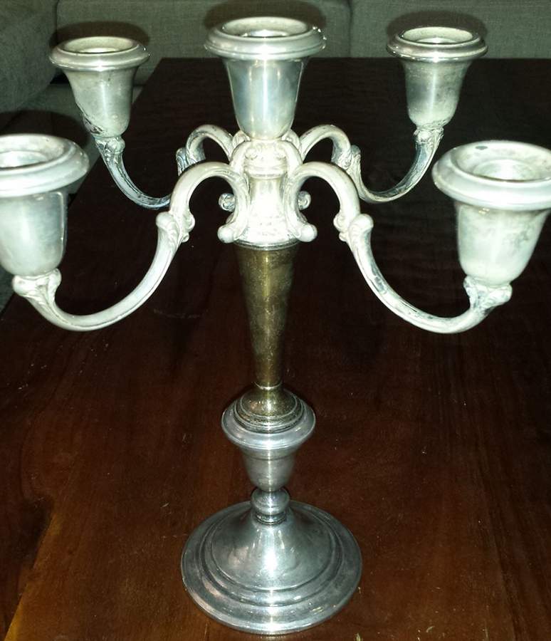 Colonial (Silverplate, Hollowware) Large 5-Light Candelabra by Gorham Silver-1