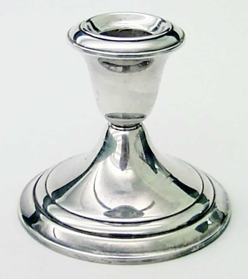 Colonial (Silverplate, Hollowware) Plated Console Candleholder by Gorham Silver-1