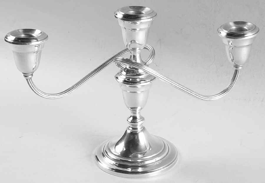 Colonial (Silverplate, Hollowware) Small 3-Light Candelabra by Gorham Silver-1