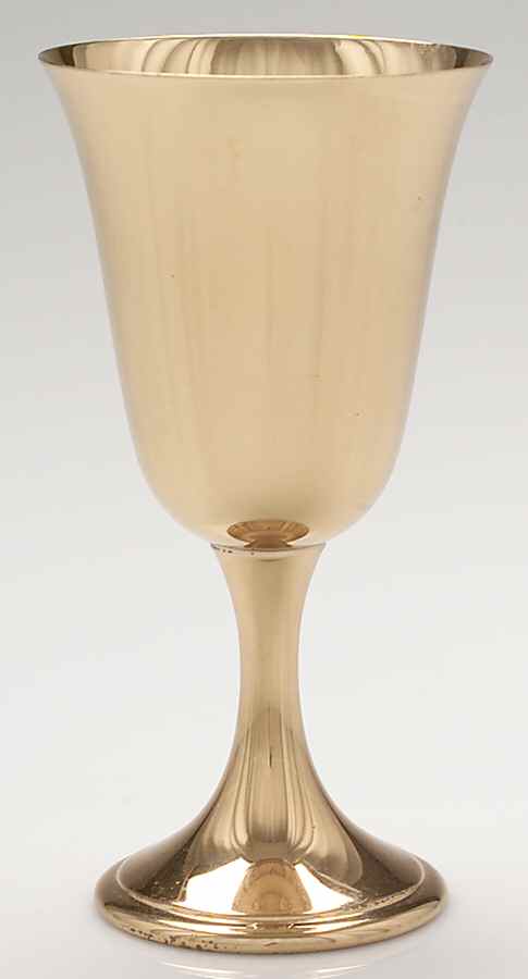 Colonial (Silverplate, Hollowware) Gold Electroplate Water Goblet by Gorham Silver-1
