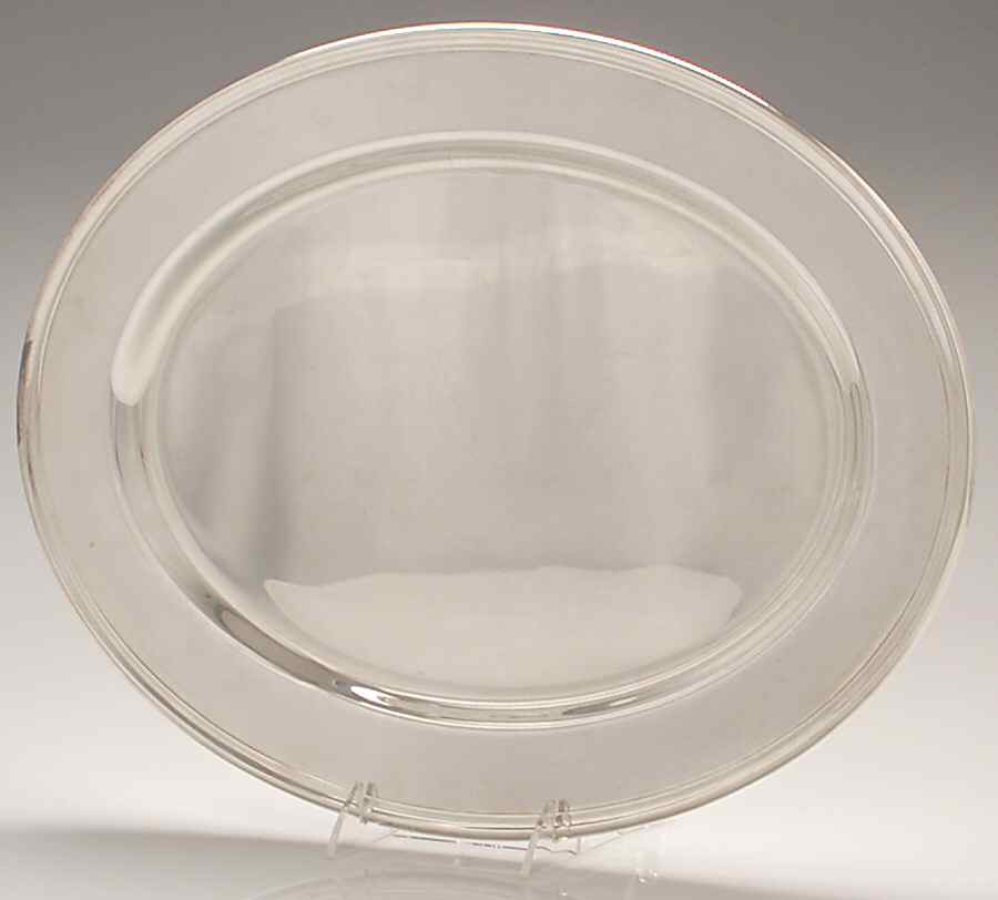 Colonial (Silverplate, Hollowware) Medium Plated Meat Platter No Well by Gorham Silver-1