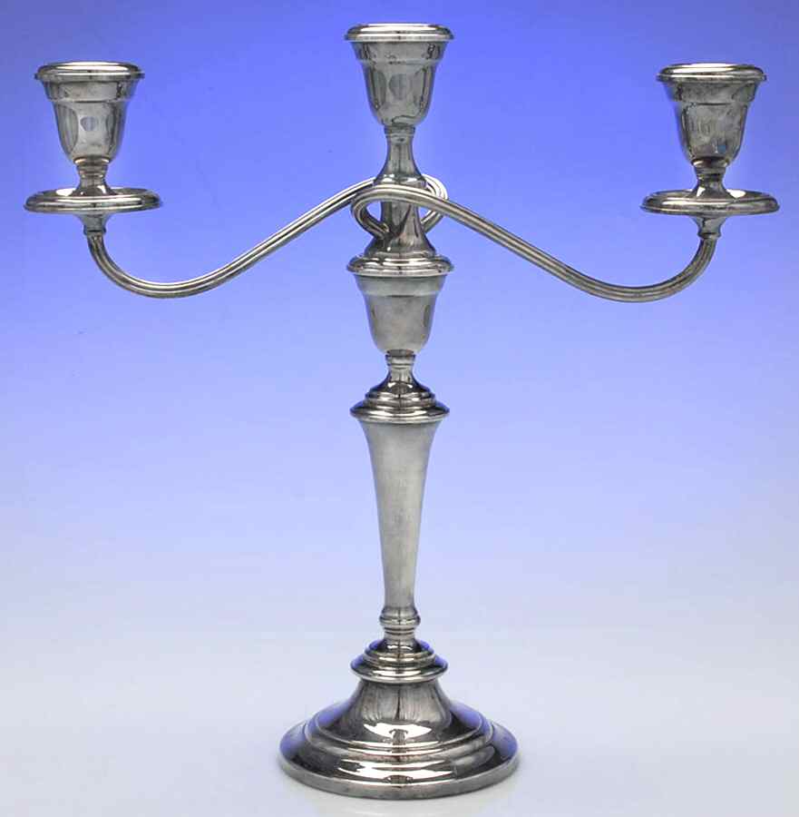 Colonial (Silverplate, Hollowware) 3-Light Candelabra by Gorham Silver-1