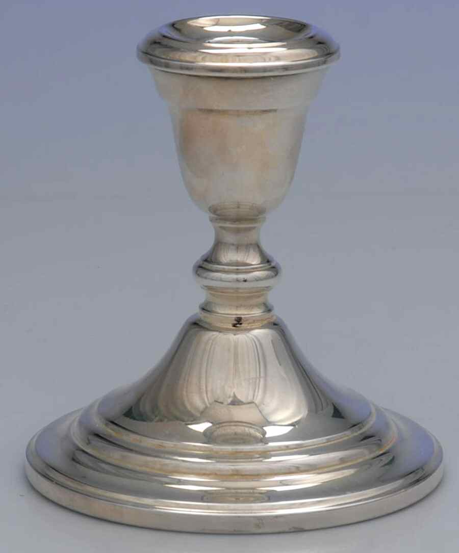 Colonial (Silverplate, Hollowware) Large Silverplate Console Candleholder by Gorham Silver-1