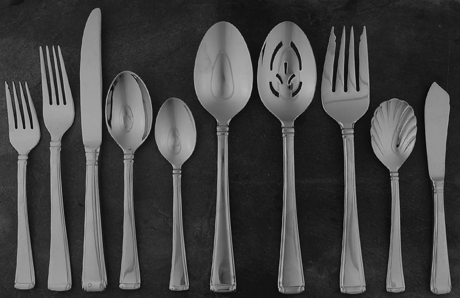 Column (Stainless) 45 Piece Starter Set by Gorham Silver-1