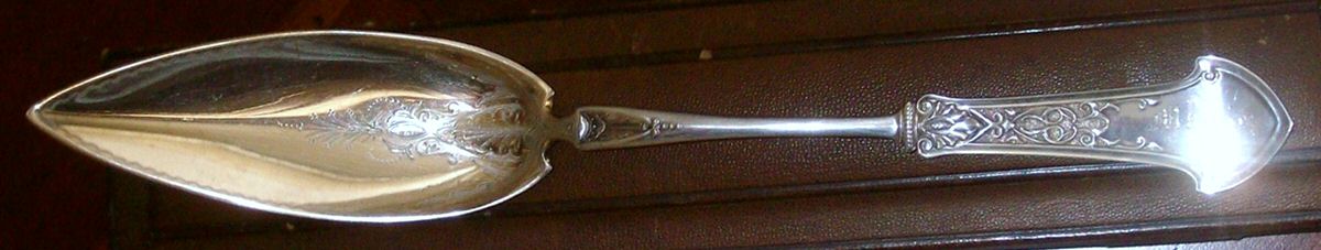 Corinthian (Sterling, 1872) Large Bright Cut Jelly Knife by Gorham Silver-1