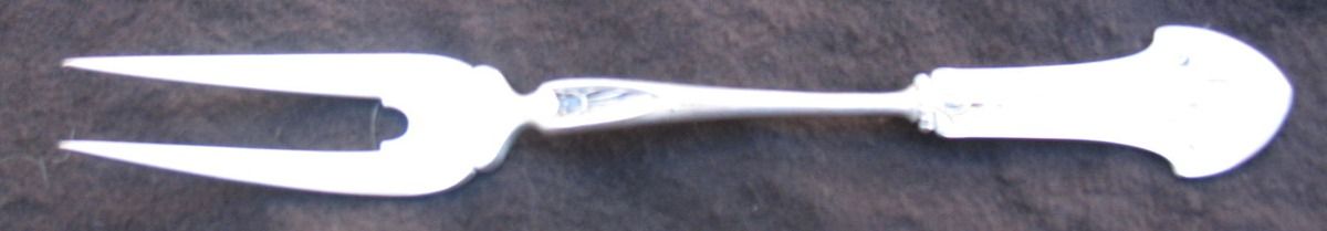 Corinthian (Sterling, 1872) Short Handle Pickle/Olive Fork by Gorham Silver-1