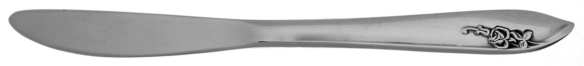 Coral Rose (Stainless) Flat Handle Butter Spreader by Gorham Silver-1
