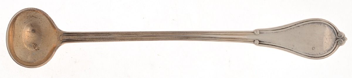 Cottage (Sterling, 1861, No Monograms) Mustard Spoon by Gorham Silver-1