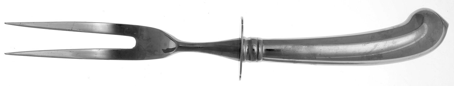 Colonial Tipt (Stainless, Glossy) Large Stainless-Prong Roast Carving Fork by Gorham Silver-1