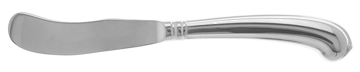 Colonial Tipt (Stainless, Glossy) Butter Spreader Hollow Hdl-Paddle/Stainless Blade by Gorham Silver-1