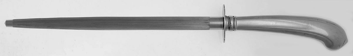 Colonial Tipt (Stainless, Glossy) Large Roast Steel Rod Knife Sharpener by Gorham Silver-1