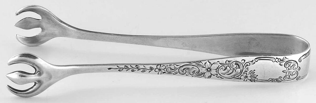 Covington-Engraved (Sterling, 1914) Bon Bon Tongs by Gorham Silver-1