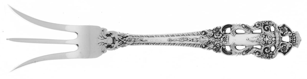 Crown Baroque (Sterling, 1975) Lemon Fork by Gorham Silver-1