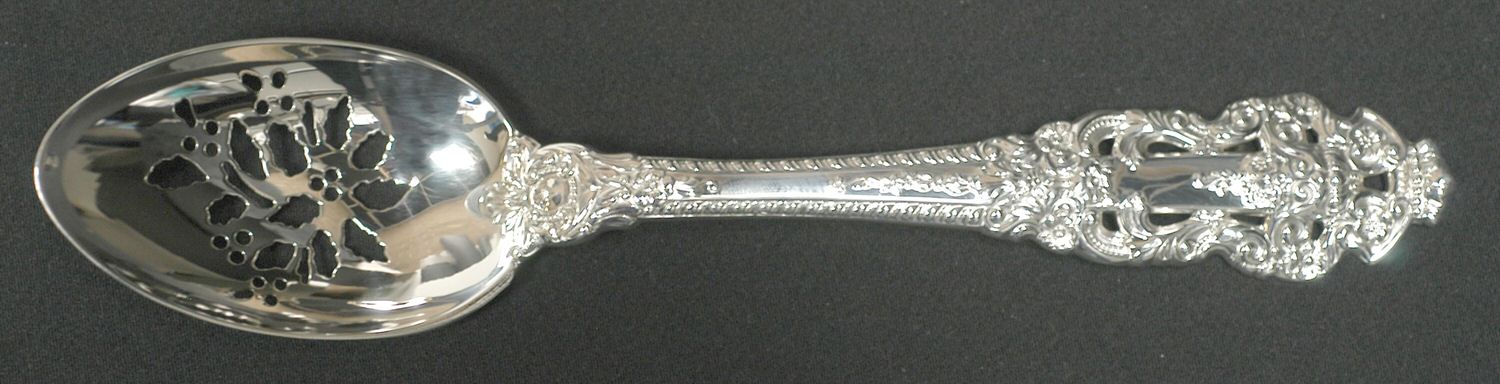 Crown Baroque (Sterling, 1975) Holiday Tablespoon with Pierced Bowl HC by Gorham Silver-1