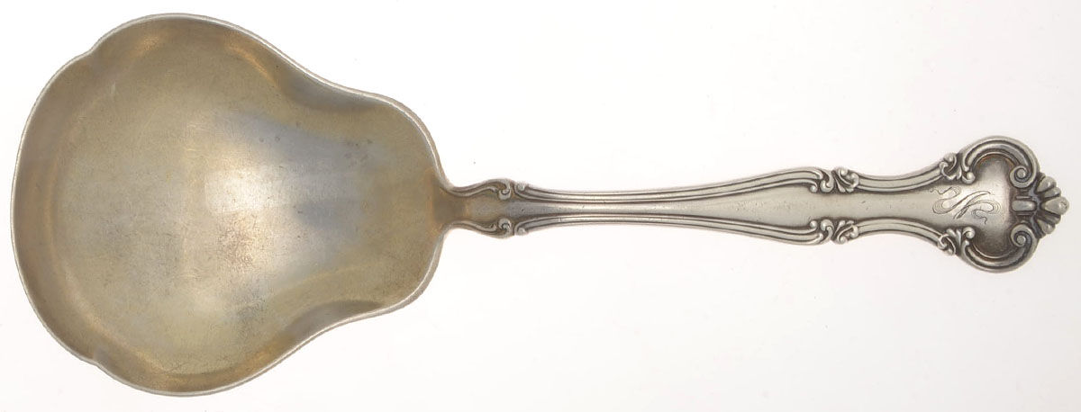 Cromwell (Sterling, 1900, No Monos) Solid Smooth Berry/Casserole Spoon by Gorham Silver-1