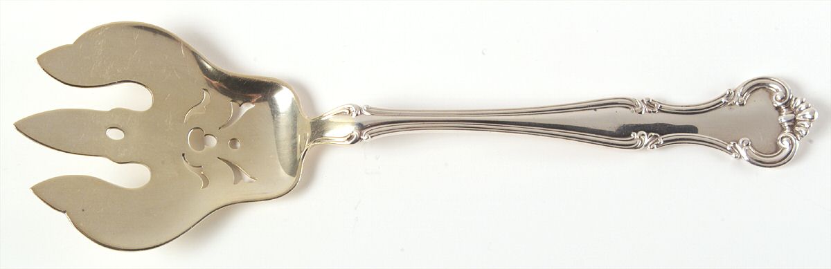 Cromwell (Sterling, 1900, No Monos) Oversize Solid Salad Servng Fork by Gorham Silver-1