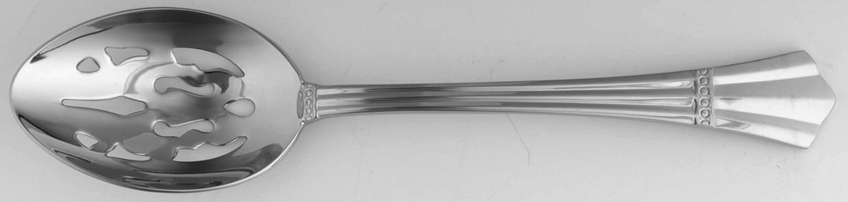 Danube (Stainless) Pierced Tablespoon (Serving Spoon) by Gorham Silver-1
