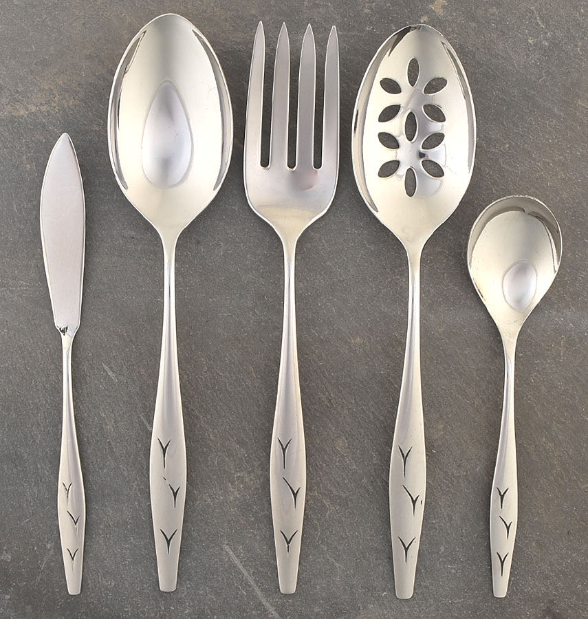 Dart (Stainless) 5 Piece Hostess Set by Gorham Silver-1
