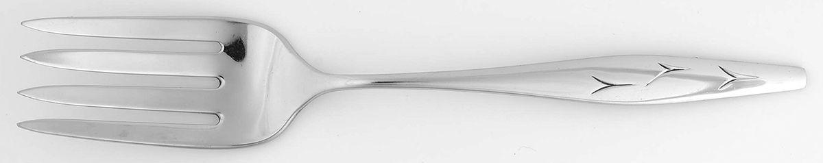 Dart (Stainless) Medium Solid Cold Meat Serving Fork by Gorham Silver-1