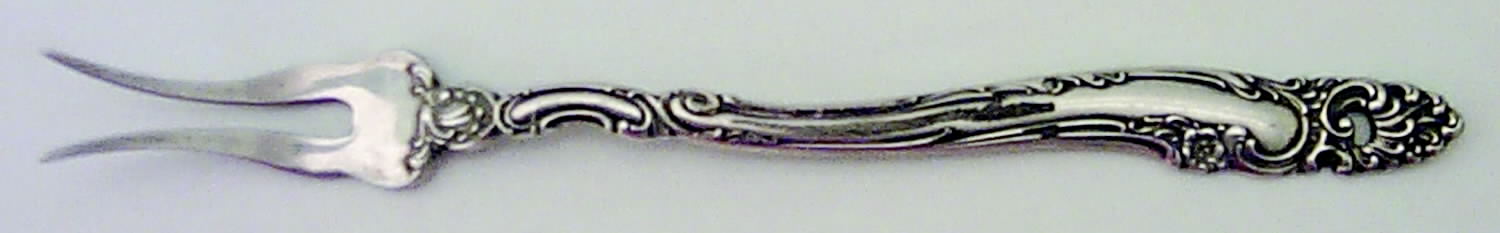 Decor (Sterling, 1953, No Monograms) Short Handle Pickle/Olive Fork by Gorham Silver-1