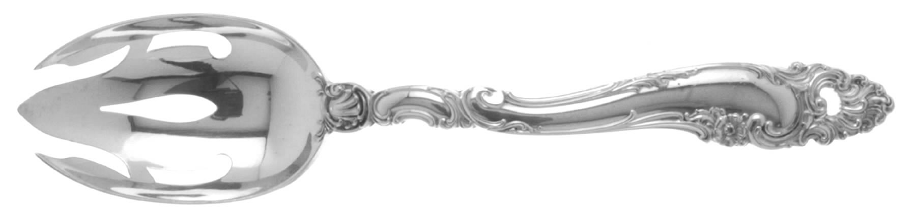 Decor (Sterling, 1953, No Monograms) Pierced Tablespoon (Serving Spoon) by Gorham Silver-1
