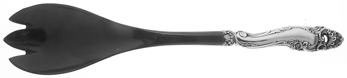 Decor (Sterling, 1953, No Monograms) Salad Serving Fork with Plastic Prongs by Gorham Silver-1