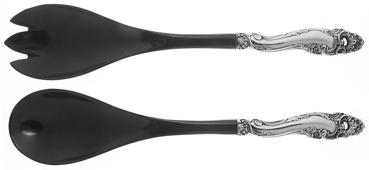 Decor (Sterling, 1953, No Monograms) Plastic Bowl 2-Piece Salad Set by Gorham Silver-1