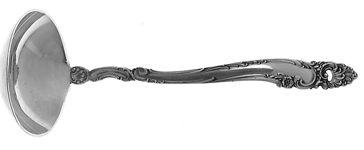 Decor (Sterling, 1953, No Monograms) Solid Piece Cream Ladle by Gorham Silver-1