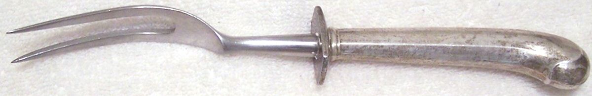 Dolly Madison (Sterling, 1929) Sm Carving Fork W/Stnl Prongs & Pistol Hdl by Gorham Silver-1