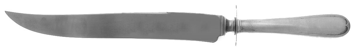 Dolly Madison (Sterling, 1929) Large Carving/Roast Knife StnlBl w/Sterling Guard by Gorham Silver-1
