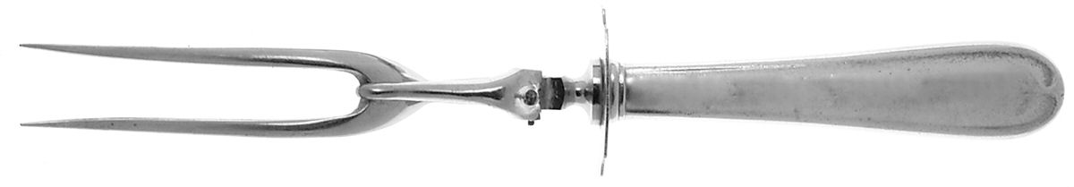 Dolly Madison (Sterling, 1929) Lg Carving/Roast Fork-Stn Prong w/Sterling Guard by Gorham Silver-1