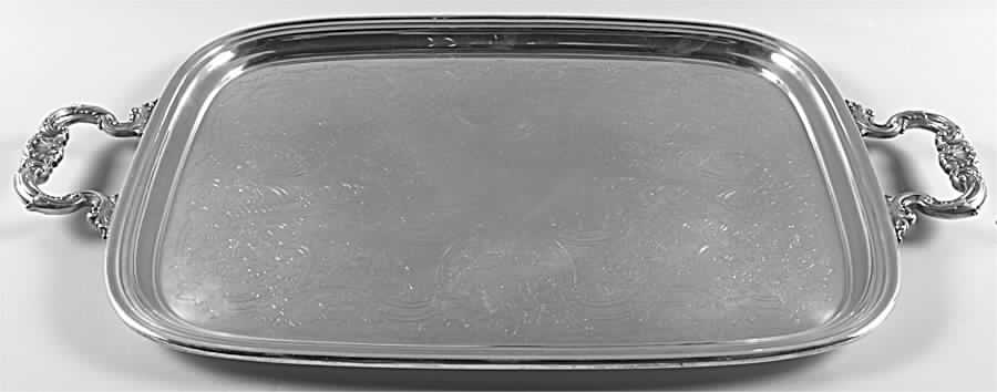 Duchess (Silverplate, Hollowware) Large Silverplate Waiter Tray by Gorham Silver-1