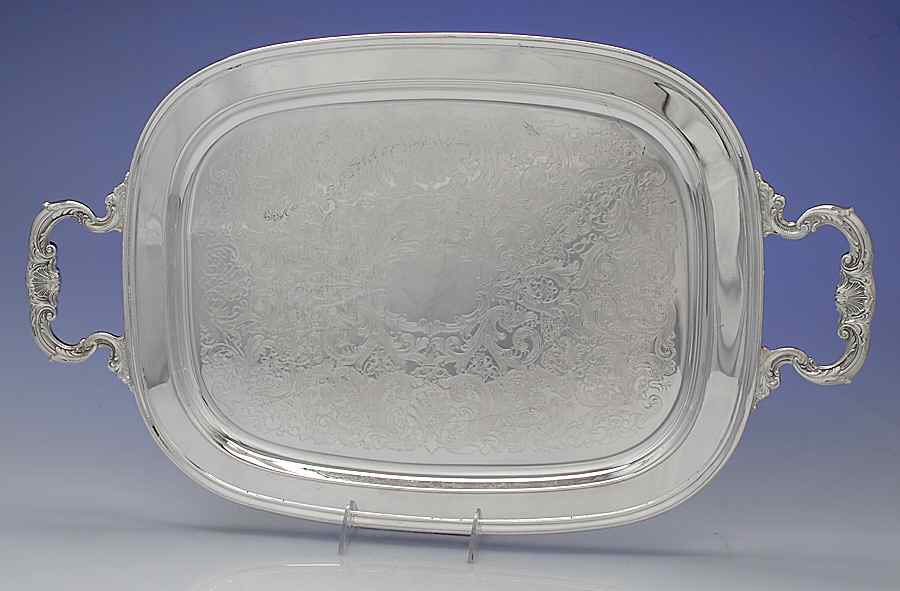 Duchess (Silverplate, Hollowware) Medium Silverplate Waiter Tray by Gorham Silver-1