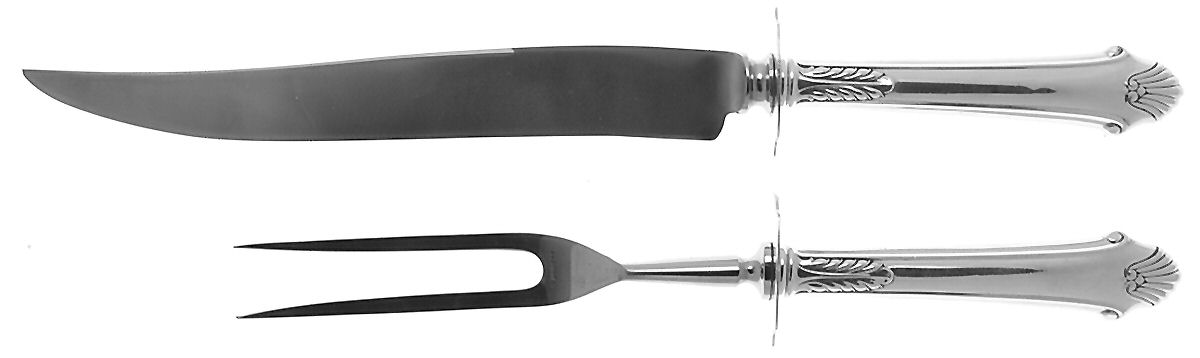 Edgemont (Sterling, 1987) Large 2-Piece Roast Carving Set w/ Stainless Blade by Gorham Silver-1