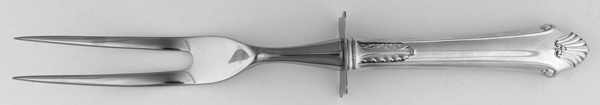 Edgemont (Sterling, 1987) Small Steak Carving Fork with Stainless Prongs by Gorham Silver-1