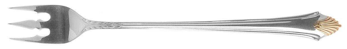 Edgemont Gold (Sterling, Gold Accent, 1987) Cocktail/Seafood Fork by Gorham Silver-1