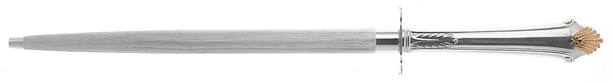 Edgemont Gold (Sterling, Gold Accent, 1987) Small Steel Rod Sharpener Knife by Gorham Silver-1