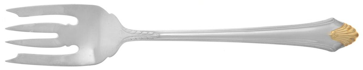 Edgemont Gold (Sterling, Gold Accent, 1987) Individual Salad Fork by Gorham Silver-1