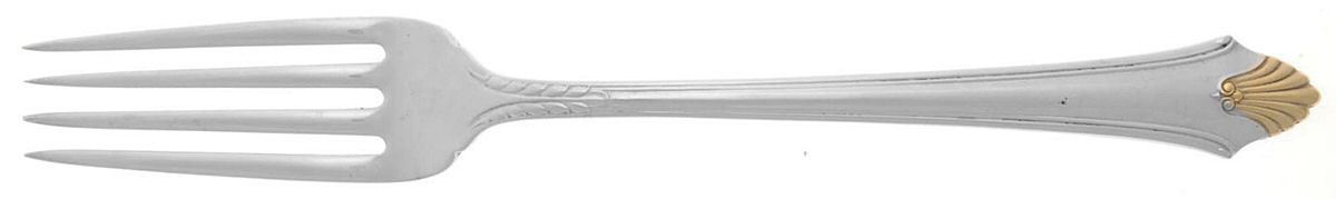 Edgemont Gold (Sterling, Gold Accent, 1987) Fork by Gorham Silver-1