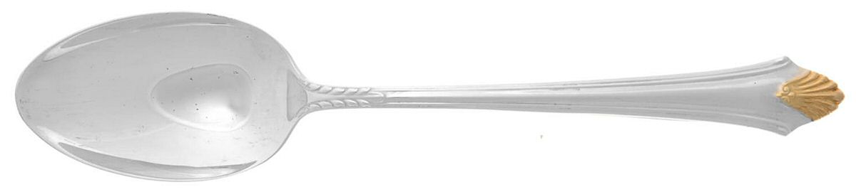 Edgemont Gold (Sterling, Gold Accent, 1987) Teaspoon by Gorham Silver-1