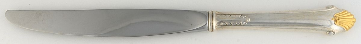 Edgemont Gold (Sterling, Gold Accent, 1987) Modern Hollow Knife by Gorham Silver-1