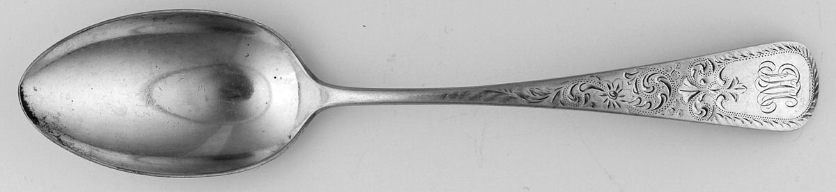 Elmwood (Sterling, 1894) Monogrammed Oval Dessert/Soup Spoon by Gorham Silver-1