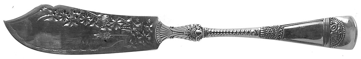 Empress (Sterling, 1880) Flat Handle Bright Cut Master Butter by Gorham Silver-1