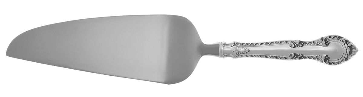 English Gadroon (Sterling, 1939, No Monos) Pie and Cake Server with Stainless Blade HC by Gorham Silver-1